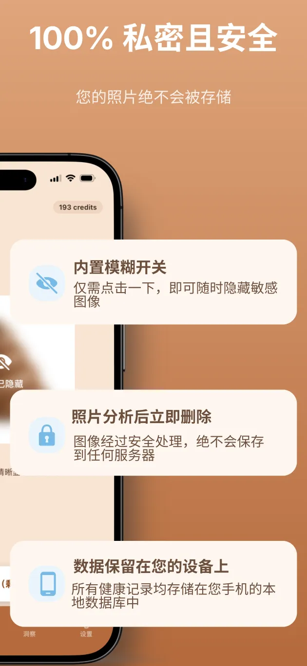 隐私功能:模糊开关和本地存储